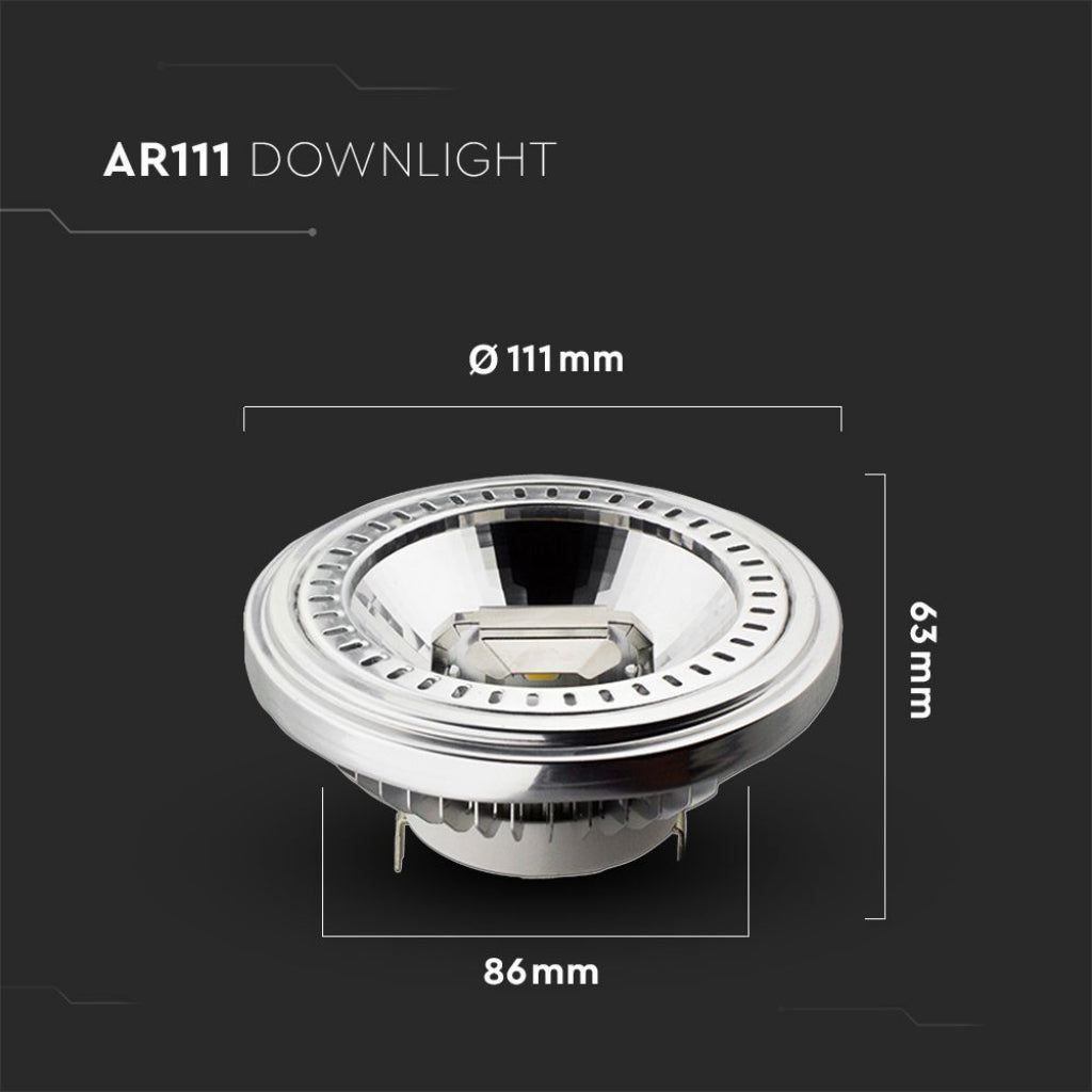 V-TAC Faretto LED AR111 12W G53 40° 3000K