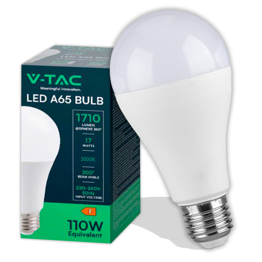 V-TAC Lampadina LED 17W 110LM/W A65 2700K