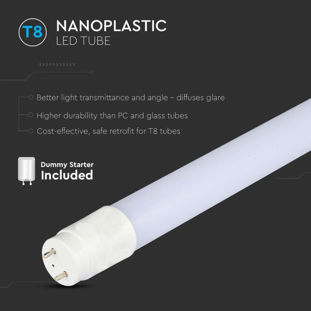 V-TAC Tubo LED 20W 150cm in Nanoplastica 3000K