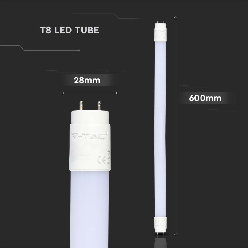 V-TAC Tubo LED 9W 60cm in Nanoplastica 3000K