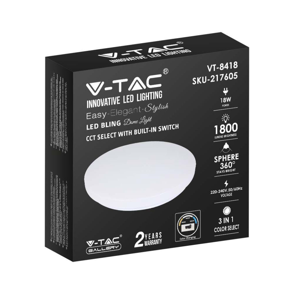 V-TAC Plafoniera LED Rotonda 18W