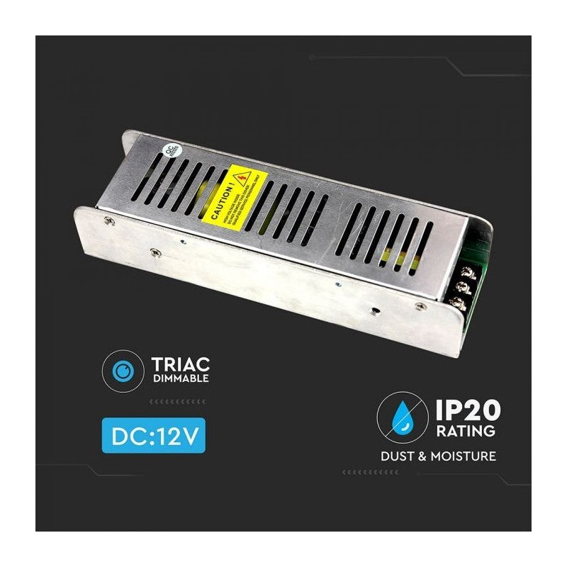 V-TAC Alimentatore in Metallo 100W DC 12V 8,5A IP20 Dimmerabile