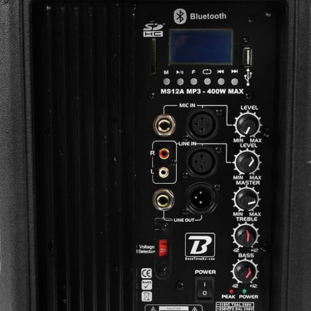 BoomTone DJ MS12A MP3 Cassa Attiva 2 Vie 12" 200W