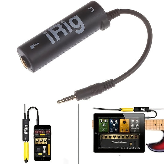 Interfaccia Audio Chitarra I-Rig Converter per Telefono, Nero