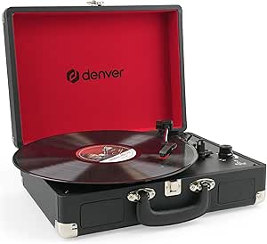 Denver VPL-120 Giradischi manuale con USB e altoparlante integrato