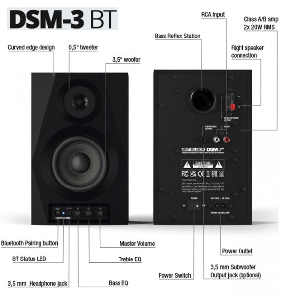 Set di sistemi di monitor da tavolo RELOOP DSM-3 BT