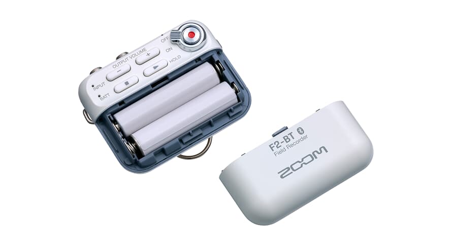 Zoom F2-BT Bianco Registratore da campo con Bluetooth e microfono lavalier