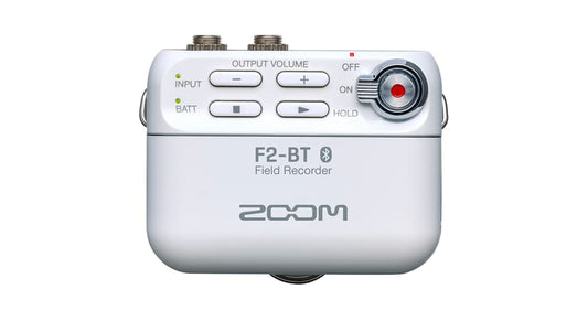 Zoom F2-BT Bianco Registratore da campo con Bluetooth e microfono lavalier