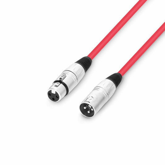 3 STAR MMF 0100 RED Microphone Cable | Adam Hall® XLR female x XLR male | 1 m