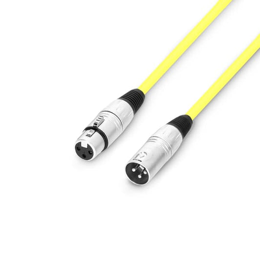 3 STAR MMF 0100 YEL Microphone Cable | Adam Hall® XLR female x XLR male | 1 m