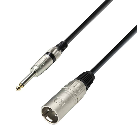 3 STAR MMP 0600 Unbalanced Cable | Adam Hall® XLR Male x Jack TS | 6 m