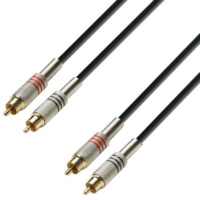 Adam Hall Cavo gemello  2 RCA x 2 RCA | 1 m