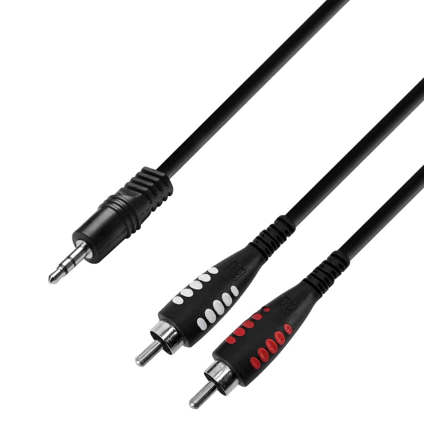 3 STAR YWCC 0100 Y-Cable | Adam Hall® 2 RCA x Minijack | 1 m