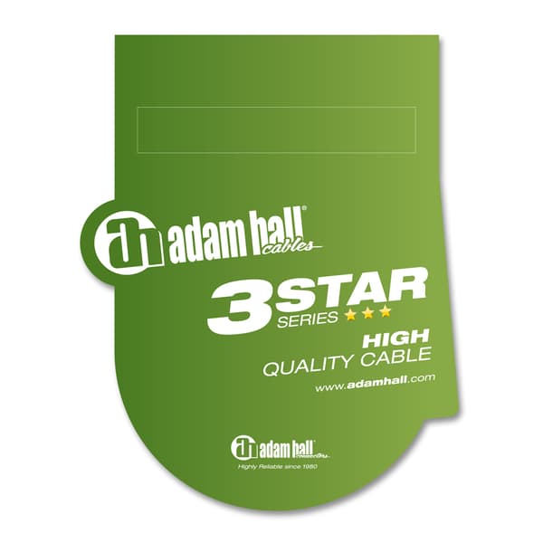 3 STAR YWCC 0100 Y-Cable | Adam Hall® 2 RCA x Minijack | 1 m