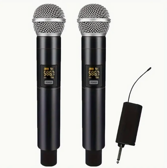 2x Microfoni Wirless a 2 canali UHF