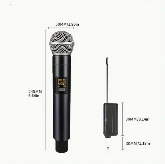 2x Microfoni Wirless a 2 canali UHF