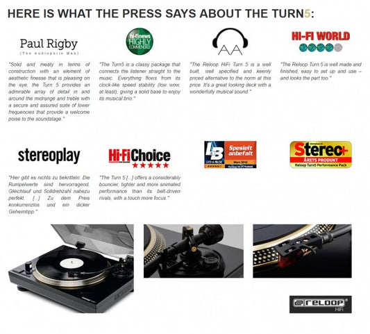 giradischi a trazione RELOOP HiFi Turn5