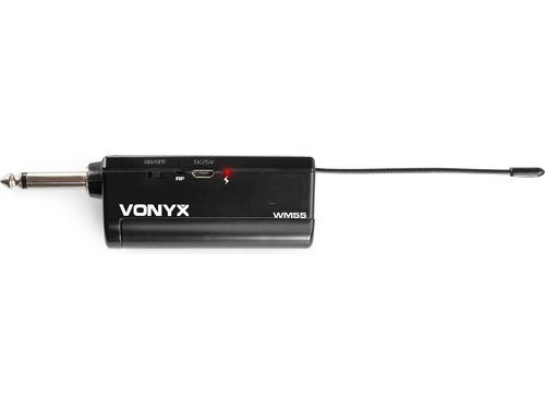 Vonyx Radiomicrofono portatile WM55 Ponte radio a 16 canali UHF, trasmettitore portatile
