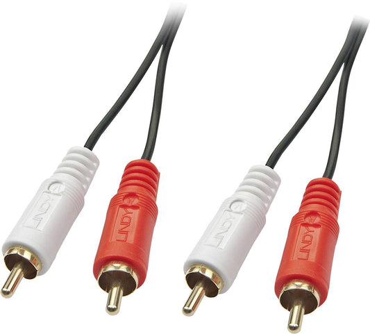 LINDY 35663 Cavo Audio Cinch Connettori Placcati Oro 5m Nero