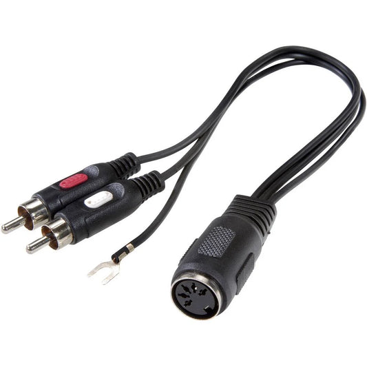 SpeaKa  Audio Adattatore a Y [1x Presa DIN 5 poli - 2x Spina RCA]