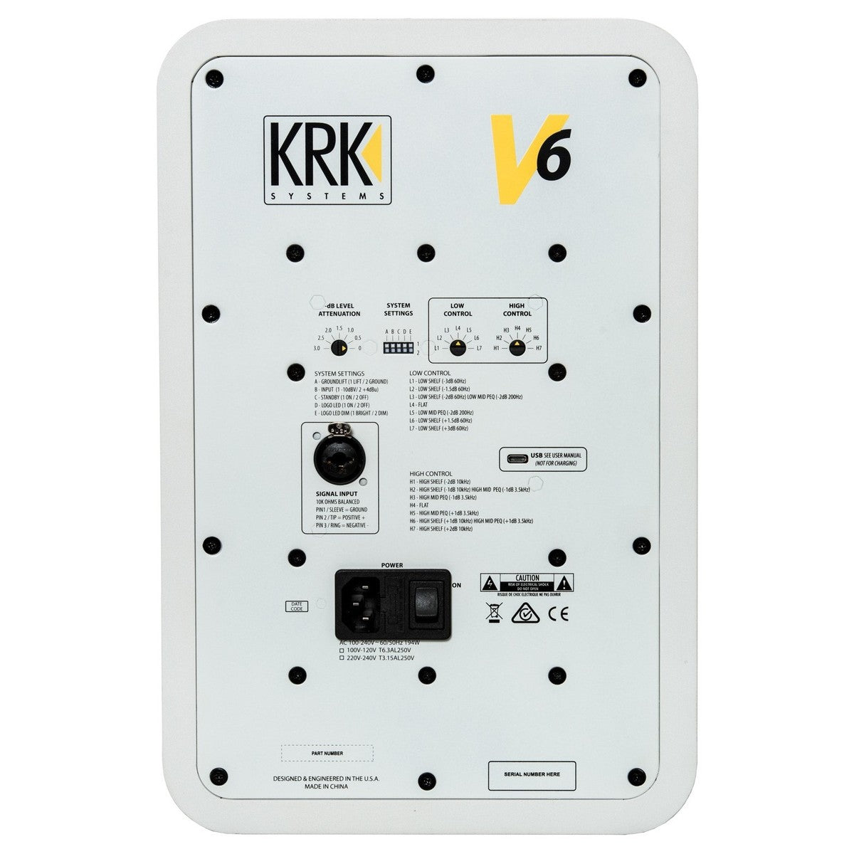 KRK V6 S4 White Monitor da studio attivo