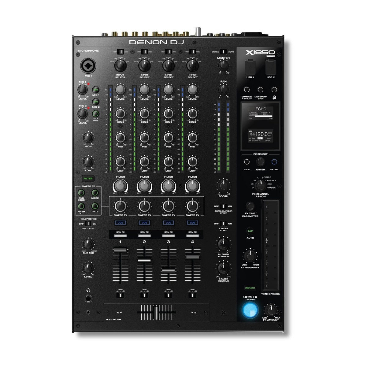 Denon X1850 PRIME Professional 4-Channel DJ Club Mixer