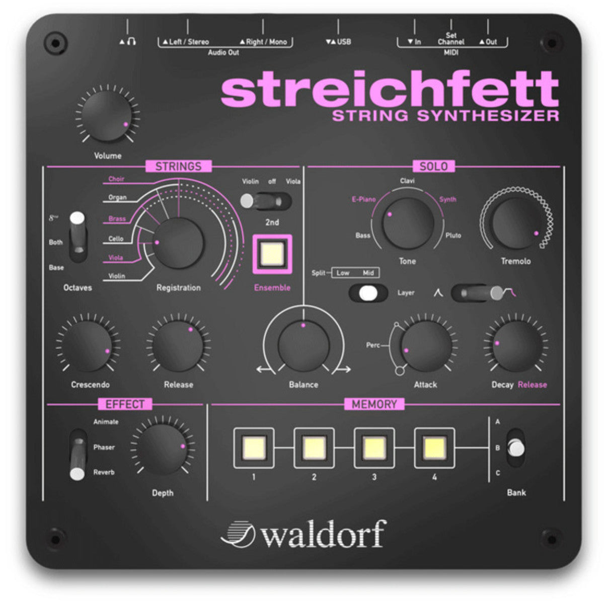 Waldorf Streichfett Sintetizzatore polifonico