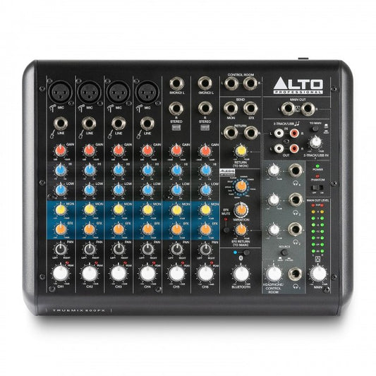 Alto TRUEMIX 800FX Mixer analogico compatto a 8 canali con USB, Bluetooth e ALESIS Multi FX