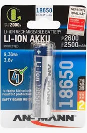 Ansmann Batteria agli ioni di litio 18650 2600 mAh