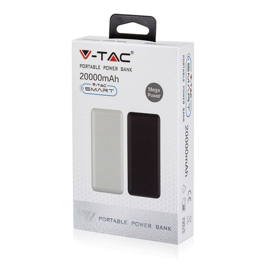 V-TAC Power Bank 20.000 mAh Colore Bianco