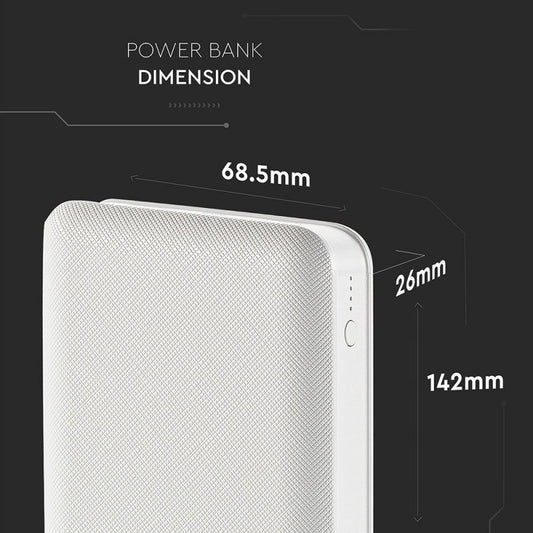 V-TAC Power Bank 20.000 mAh Colore Bianco