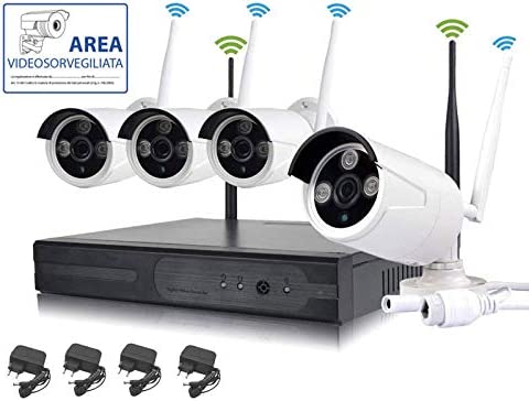 KIT VIDEOSORVEGLIANZA WIRELESS FULL HD