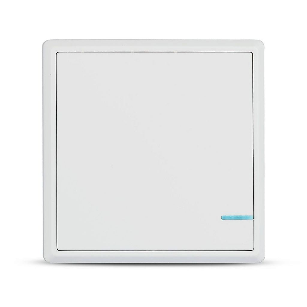 V-TAC Interruttore Wireless ad un Tasto con Sensore Colore Bianco IP54