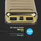 Power Bank 10.000 Mah Colore Oro Dual USB Micro USB e Tipo C