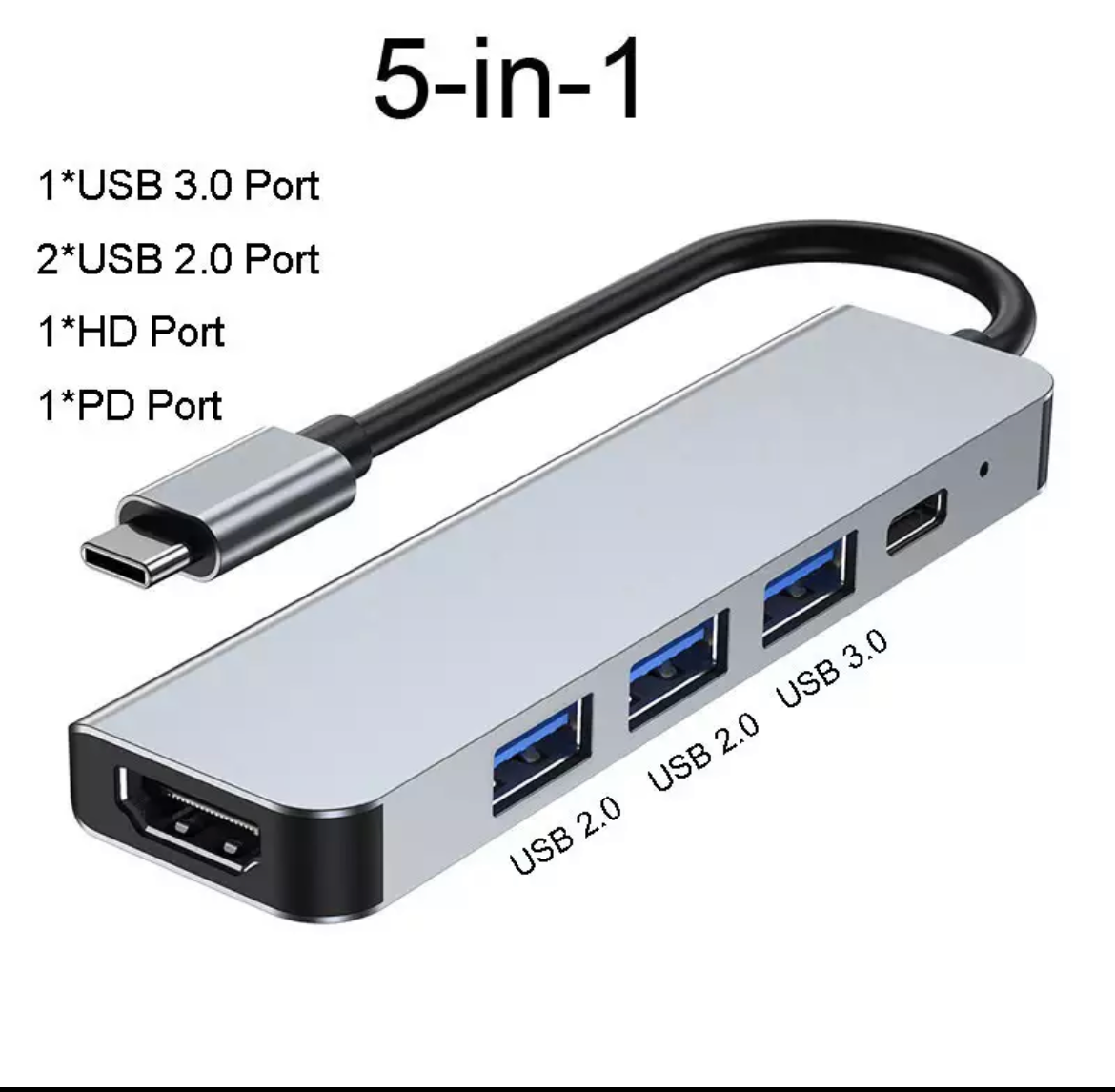 Adattatore / Adapter USB C HUB 5 in 1 per Mac/PC