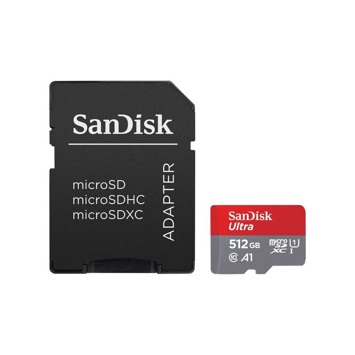 SANDISK MicroSDXC Ultra (Class 10, A1, 512 GB, 120 MB/s)