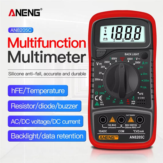 ANENG Multimetro digitale Rosso