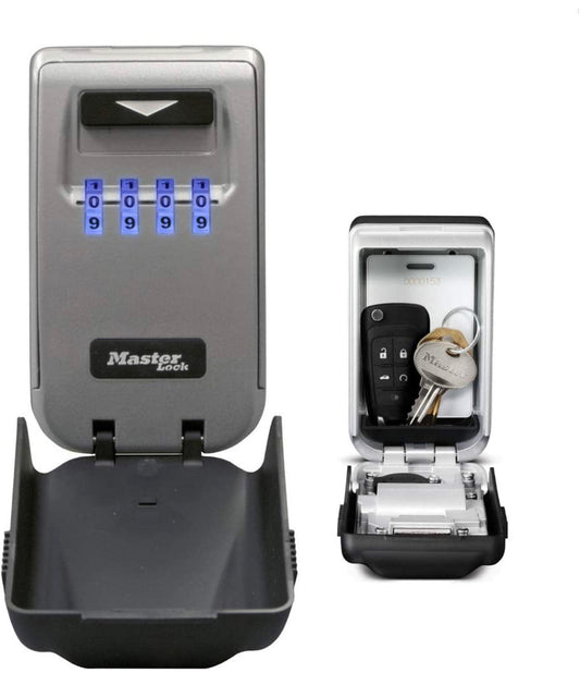 Master Lock Cassaforte per Chiavi Retroilluminata, Medio, Montaggio a Parete, Casseta di Sicurezza per Chiavi